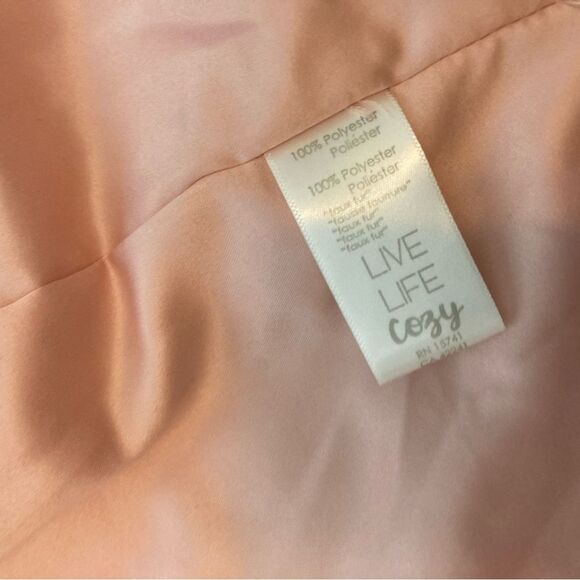 PJ Salvage Pink Sherpa Oversize Teddy Coat Size XL - Picture 7 of 9